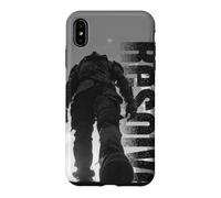 Carcasa para iPhone XS MAX Silueta Soleada Caminando por la Ciudad del Fin del Norte Diseño de Arte Urbano Monocromo Moderno Fresco Hombre Ciudad Simple Personalidad