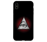 Carcasa para iPhone XS MAX Símbolo Secreto Illuminati de la pirámide mística del Ojo Que Todo lo ve