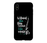 Carcasa para iPhone XS MAX Sin El Clarinete Bajo La Vida Sería B Flat Juego De Palabra De Música