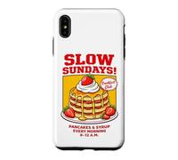 Carcasa para iPhone XS MAX Slow Sundays Pancake Breakfast Funny Illustration Graphic