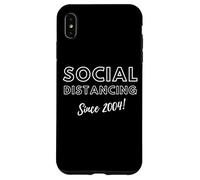 Carcasa para iPhone XS MAX Social Distancing Since 2004 Funny 2000's Meme Birthday 2004