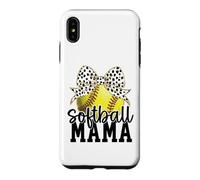 Carcasa para iPhone XS MAX Softball Mama Bow Cute Vibes & Trendy Style for Moms
