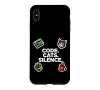 Carcasa para iPhone XS MAX Software Engineer Introvert Code Cats Silence