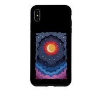 Carcasa para iPhone XS MAX Sol Luna Estrellas Noche Nubes Suave Celestial Cosmos Cielo