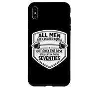 Carcasa para iPhone XS MAX Solo los Mejores Hombres levantan Pesas en su Gimnasio de Setenta años