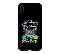 Carcasa para iPhone XS MAX Solo Quiero Tocar el Clarinete y acariciar a mi Perro