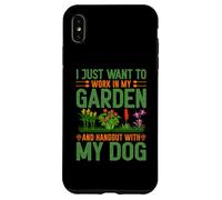 Carcasa para iPhone XS MAX Solo Quiero Trabajar en mi jardín y Pasar el rato con mi Perro