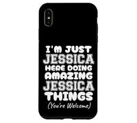 Carcasa para iPhone XS MAX Solo Soy Jessica aquí Haciendo Cosas increíbles de Jessica