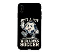 Carcasa para iPhone XS MAX Solo un niño Que ama el balón de Dibujos Animados de fútbol