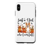 Carcasa para iPhone XS MAX Solo una Chica Que ama el otoño, Corgi Dog Pumpkin Cozy Autumn