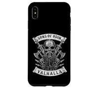 Carcasa para iPhone XS MAX Sons of Odin- Valhalla Vikings Skull Black and White -