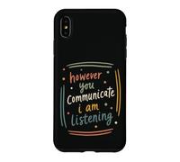 Carcasa para iPhone XS MAX Soporte de Escucha de cotización de Conciencia de ASL inclusiva