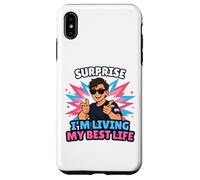 Carcasa para iPhone XS MAX Sorpresa Estoy Viviendo Mi Mejor Vida Trans Orgullo Trans LGBTQ