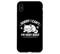 Carcasa para iPhone XS MAX Sorry I Can't I'm Very Busy Funny Cat Diseño Gráfico