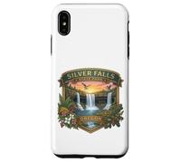 Carcasa para iPhone XS MAX Souvenir del Sendero de Las Diez Cataratas del Parque Estatal Silver Falls de Oregón