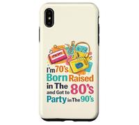 Carcasa para iPhone XS MAX Soy 70 nací Criado en los 80 y FUI de Fiesta en los 90