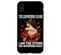 Carcasa para iPhone XS MAX Soy la tormenta, Ella susurró, Mariposa, inspiradora