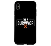 Carcasa para iPhone XS MAX Soy un sobreviviente del cáncer de riñón Awarenes Cinta Naranja