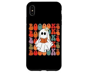 Carcasa para iPhone XS MAX Spooky Books, Lindo Fantasma Leyendo, Retro, Halloween