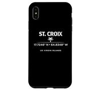 Carcasa para iPhone XS MAX St Croix USVI Coordenadas Diseño de Viajes