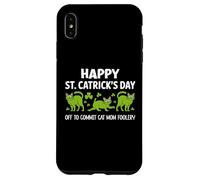 Carcasa para iPhone XS MAX St Patricks Cat Mom Off to Commit Irish Foolery St Catrick