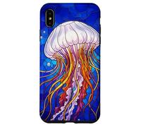 Carcasa para iPhone XS MAX Stained Glass Jellyfish Mosaic Art Ocean Creature