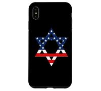 Carcasa para iPhone XS MAX Star of David Jewish US Flag Half Jew Purim Love Israel Gift