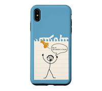 Carcasa para iPhone XS MAX Stick Figure Under A Tack Funny Stick Hombre Oficina Regalo