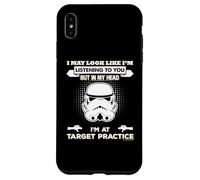 Carcasa para iPhone XS MAX Stormtrooper In My Head I'm At Target Lema de práctica