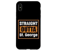 Carcasa para iPhone XS MAX Straight Outta St. George Utah USA Retro Envejecido Vintage