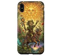 Carcasa para iPhone XS MAX Sun Tarot Card Fantasy Imp and Goat