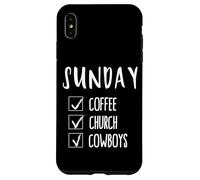 Carcasa para iPhone XS MAX Sunday Coffee Iglesia Cowboys Divertido Regalo del Día de la Madre para Mamás
