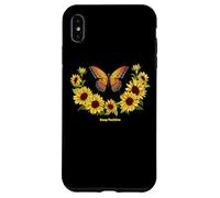 Carcasa para iPhone XS MAX Sunflower Keep Positive Butterflies Quotes Butterfly