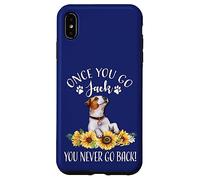 Carcasa para iPhone XS MAX Sunflowers JRT Dog Lover Once You Go Jack Never Back