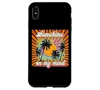 Carcasa para iPhone XS MAX Sunshine On My Mind - Palmera de Verano Retro para Playa de los años 70