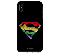 Carcasa para iPhone XS MAX Superman Rough Rainbow Pride Logo