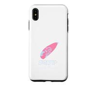 Carcasa para iPhone XS MAX Surf's Up Mano Dibujado Rosa Surfboard Ocean