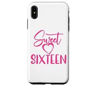 Carcasa para iPhone XS MAX Sweet Sixteen para niñas, Color Rosa, 16 años, 16 cumpleaños