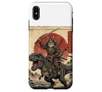 Carcasa para iPhone XS MAX T-Rex Dinosaurio Gato Japonés Puesta de Sol Dino Japón