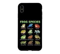 Carcasa para iPhone XS MAX Tabla de Nombres de Especies de Ranas para niños Guía de Aprendizaje de Ranas Lindas