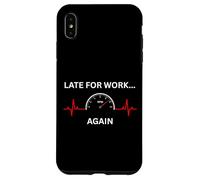 Carcasa para iPhone XS MAX Tarde para EL Trabajo Car Guy Red EKG Tacómetro Racing Guy