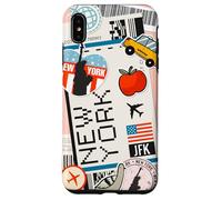 Carcasa para iPhone XS MAX Tarjeta de embarque de Viaje de Nueva York NYC JFK Adventure