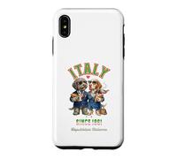 Carcasa para iPhone XS MAX Taza de Agua + Perro de Caza Perros Pareja Taza café Bandera Italia