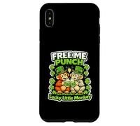 Carcasa para iPhone XS MAX Team Punch Monkey Día de San Patricio Lucky Shenanigan Monkey