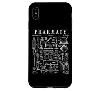 Carcasa para iPhone XS MAX Técnico de Farmacia Herramientas farmacéuticas Impresión de Patente Vintage