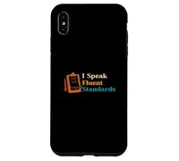 Carcasa para iPhone XS MAX Técnico Divertido de Control de Calidad I Speak Fluent Standards