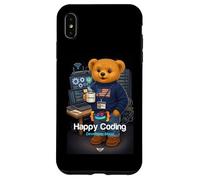 Carcasa para iPhone XS MAX Teddy Bear Happy Coding, Just a Boy Who Loves Coding