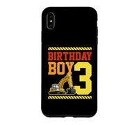 Carcasa para iPhone XS MAX Tema de la Excavadora del camión de la construcción del niño del cumpleaños de 3 años