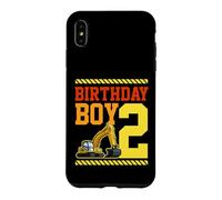 Carcasa para iPhone XS MAX Tema de la Excavadora del camión de la construcción del niño del cumpleaños de 2 años