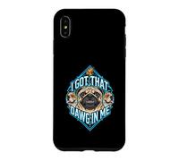 Carcasa para iPhone XS MAX Tengo un Amigo en mí, Divertido Meme para Amantes de los Perros Pug